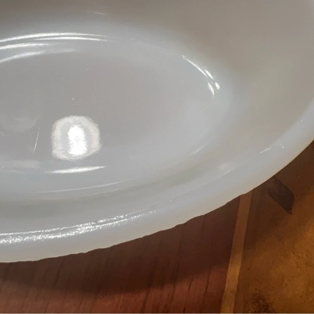Pyrex‎ Glasbake 1 Quart Casserole Dish J235 1979 Green Daisy Floral Milk Leaves